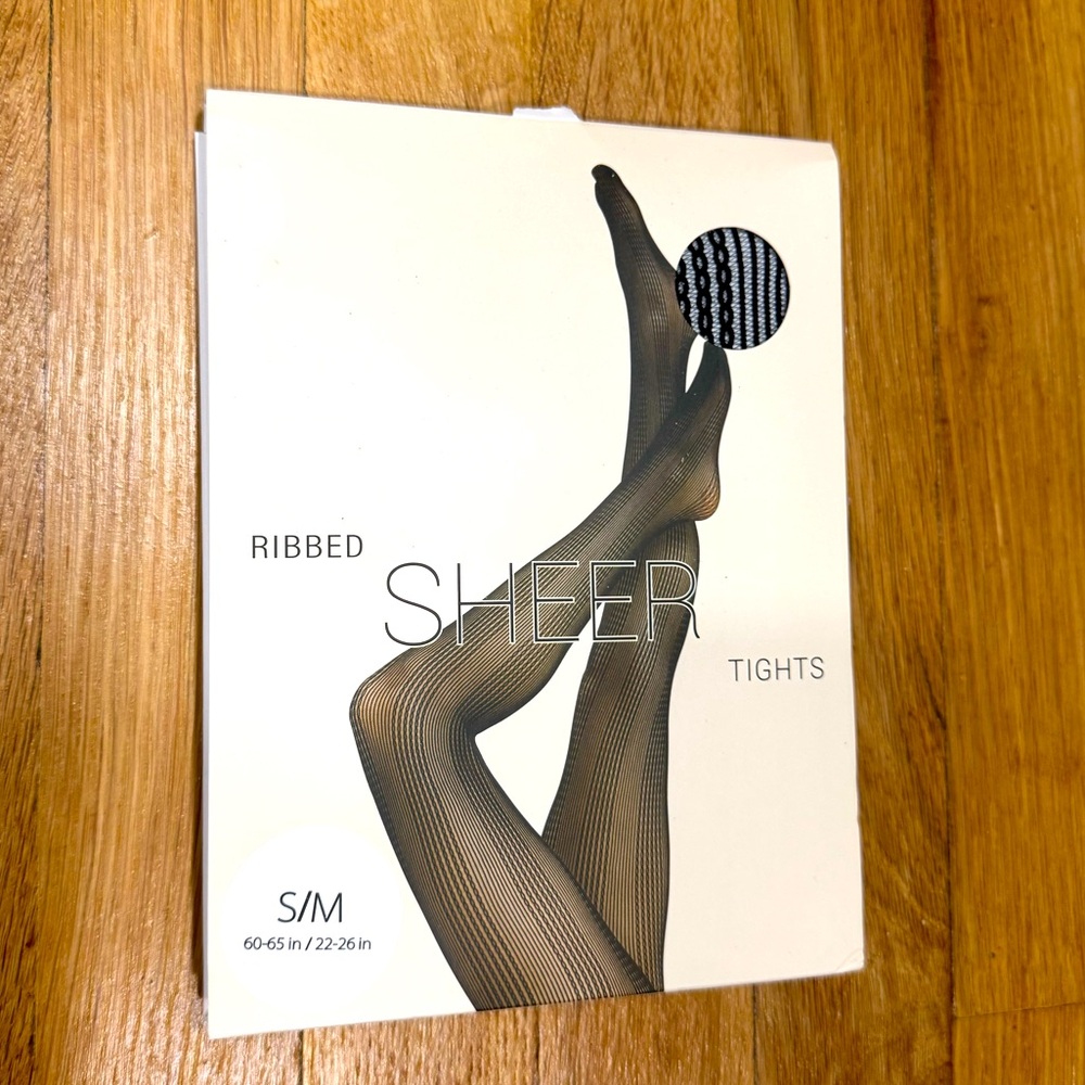 RIBBED SHEER TIGHTS